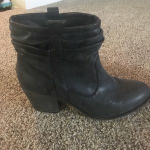 Gray ankle booties